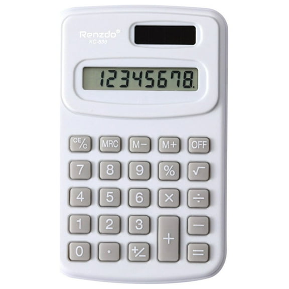 RKZDSR Portable Scientific Calculator with 8-Digit LCD Display | Durable Pocket Calculator for School and Office | Solar and Battery Powered for Everyday Use