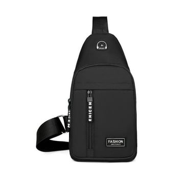 RKZDSR Multipurpose Crossbody Backpack with Headphone Hole - Strap Bag for Hiking, Travel, and Daily Use, Convertible into Chest Bag
