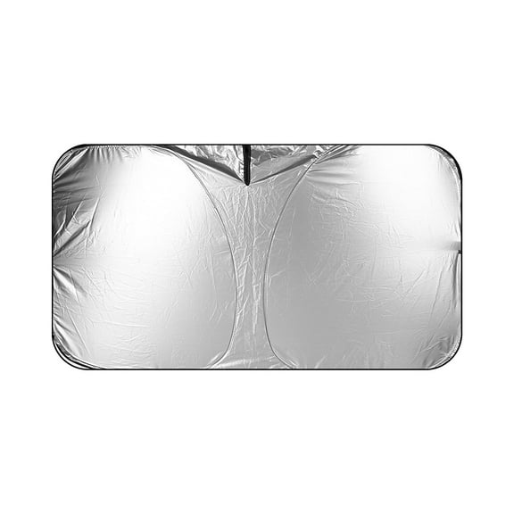 RKZDSR Portable Car Sunshade Summer Front Windshield Sunshade Car Thermal Insulation Sunscreen Foldable Dual Ring Sunshade Car SUV Universal