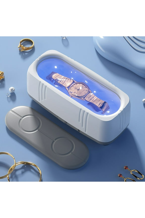 Portable Jewelry Cleaner Machine for Rings, Glasses, Watches & Dentures - Compact Ultrasonic Cleaner with High-Efficiency Sound Waves, Easy to Use, Includes Charging Cable