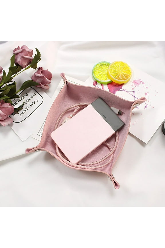 Leather Travel Organizer Tray for Keys, Watch, Jewelry, Sunglasses - All-Inclusive Portable Storage Solution for Home & Office, Great Gift for All Occasions