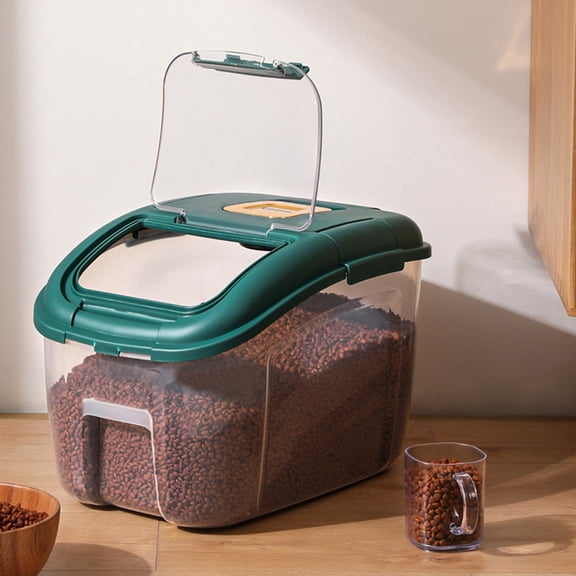 RKZDSR Portable Rice Bucket - Sealed Container for Rice, Flour, and Cereal Storage - Household Rice and Pet Food Storage Solution