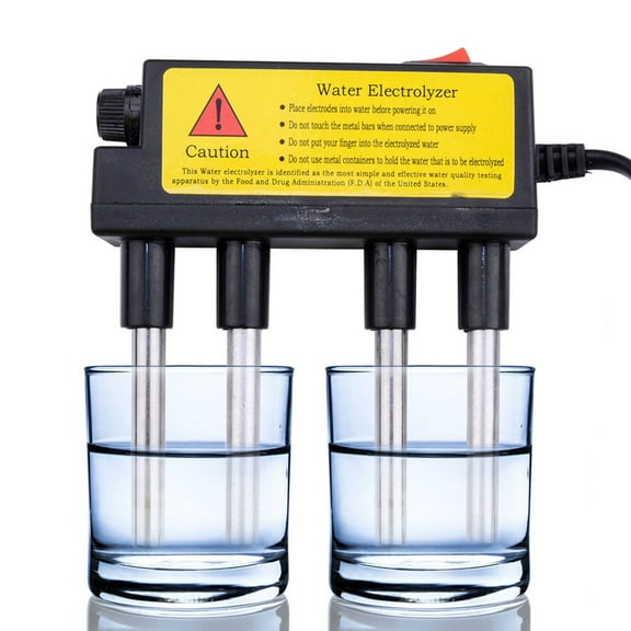 RKZDSR Portable Water Electrolyzer Set - Water Quality Tester Tool with US Plug for Electrolysis