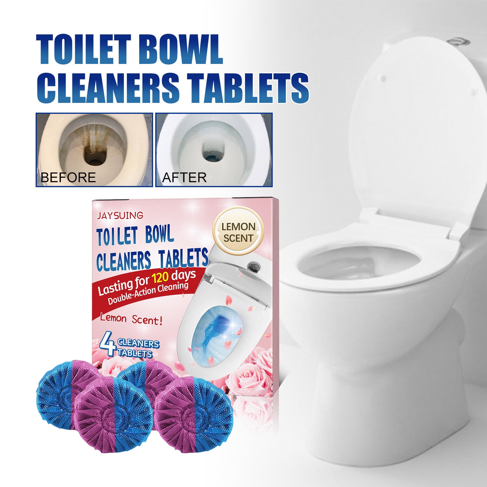 RKZDSR Powerful Toilet Bowl Cleaner with Decontamination, Descaling and Deodorizing Properties