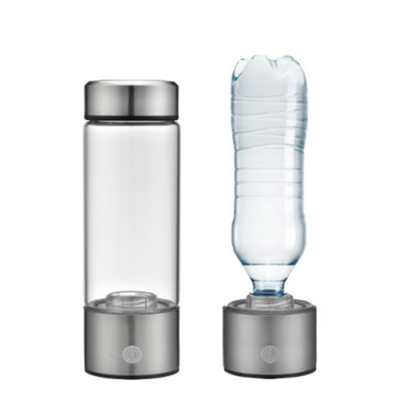 RKZDSR Rechargeable Hydrogen Water Generator Bottle - Portable Glass Design with SPE and PEM Technology for On-The-Go Use