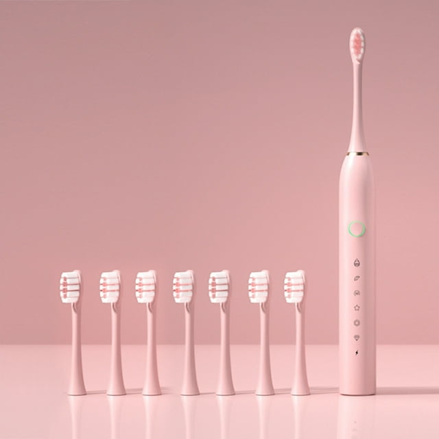 RKZDSR Smart Electric Toothbrush with 8 Brush Heads 6Speed Timer and