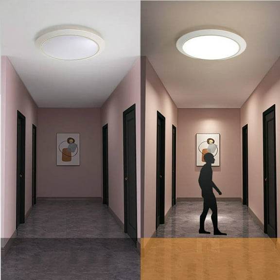 RKZDSR Smart Motion Sensing Ceiling Lights - 18W LED Circular Fixtures for Home, Courtyards, and Corridors | Energy Efficient, Easy Installation, Elegant Design