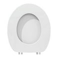 thumbnail image 1 of RKZDSR Soft Elongated Vinyl Toilet Seat, Soft Vinyl Cover With Comfort Foam Cushioning - Fits All Standard Size Fixtures - Easy To Install, 1 of 7