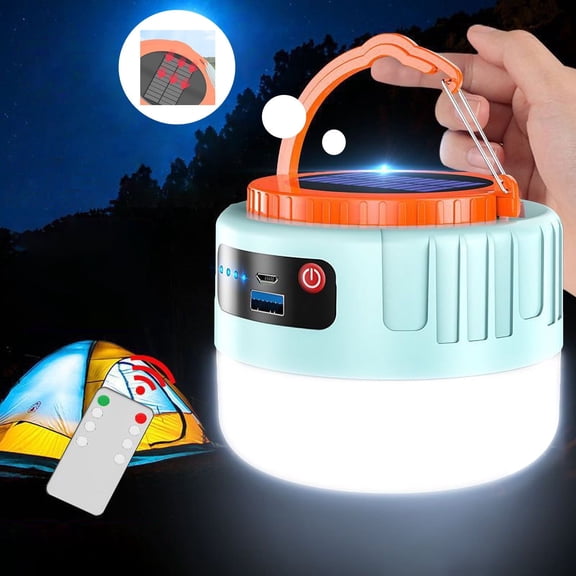 RKZDSR Solar Powered Outdoor Garden Lighting - Three-in-One Function: Remote Control, On-Off Switch, and Flashlight - Rechargeable - Can Serve as an Emergency Charging Power Supply