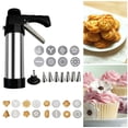 thumbnail image 1 of RKZDSR Stainless Steel Cake Decorating Gun Set with 8 Flower and 8 Nozzle Attachments for Household Baking, 1 of 9