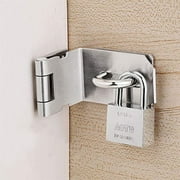 RKZDSR Stainless Steel Right Angle Door Lock Hasp Extra Thick 90 Degree Turn Style, Complete with Screws.