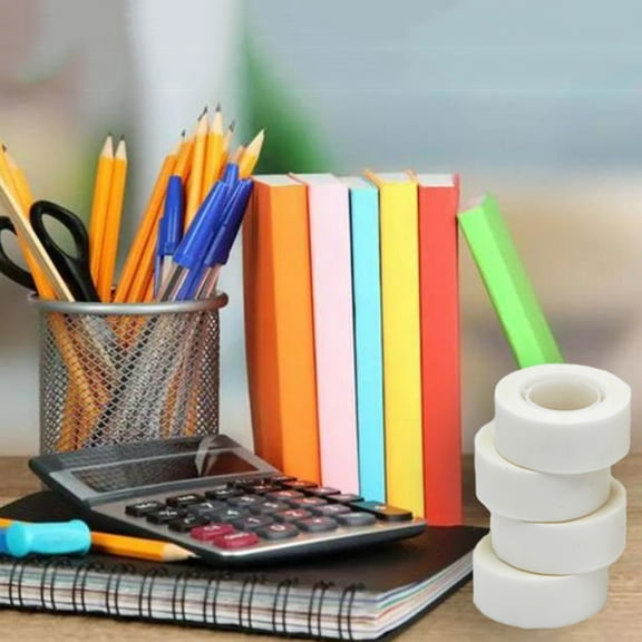 RKZDSR Transparent Tape 12 Roll Clear Tape Refills - Strong Adhesive Office Supply, Gift Wrapping, Use - Easy Tear, Long-lasting, Perfect for Packaging and Mending