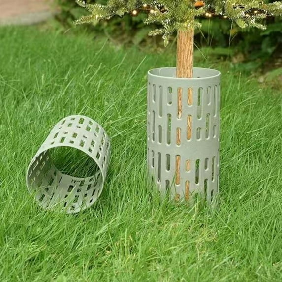 RKZDSR Tree Trunk Weather Proof Protective Cover, Plant Plastic Protective Cover, Can Be Spliced And Combined With Horticultural Bark Protection, Light Coffee Color