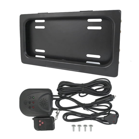 RKZDSR US Standard Car License Bracket, Windproof & Weather-Resistant License Frame, 12.4in x 6.7in, Durable Plastic and Iron