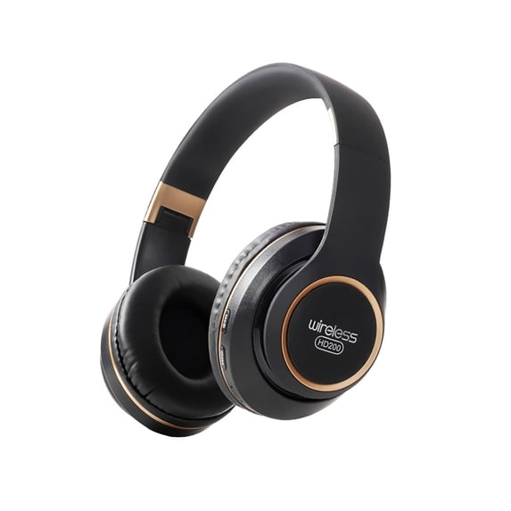RKZDSR Wireless Bluetooth Headphones, 30H Playtime, HiFi Stereo Over Ear Headphones with Microphone, Lightweight Bluetooth 5.0 Headphones for Travel/Office/Cellphone/PC(Black)