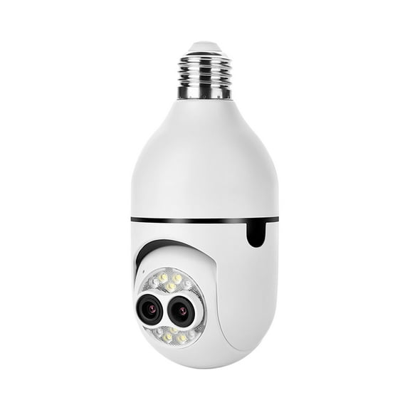 RKZDSR Wireless WiFi Bluetooth Bulb Security Camera, 4MP HD Indoor Dual Lens Camera, Dual Light Full Color Night Vision Camera,360 ° Mobile Tracking Alarm Push