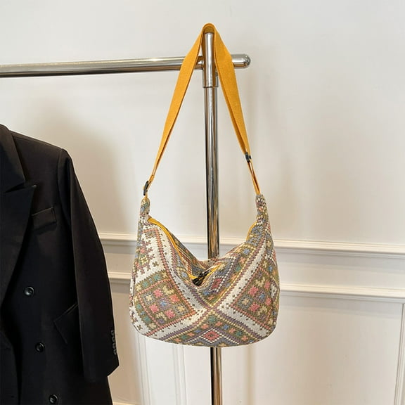 RKZDSR Women's Casual Shoulder Bag - Lightweight Polyester Messenger Purse with Adjustable Strap (12.2x8.7x5.5in) - Fashion Tote Handbag for Work, Travel & Shopping