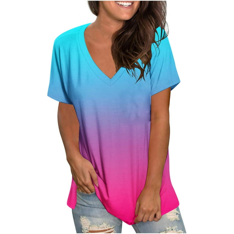 Womens V Neck T Shirts Lace Up Sweet Heart Print,clearence in Prime Under  5,Cute Stuff Under 5 Dollars,Return Pallet,Todays Deals Clearance Prime