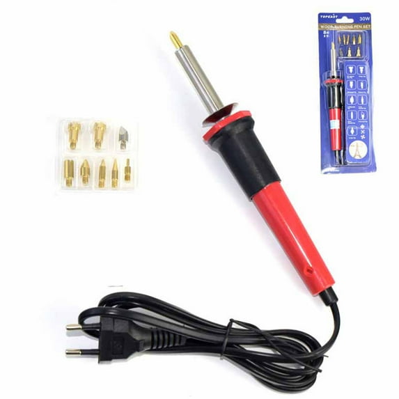 RKZDSR Pyrography Pen Tool, Wood Burning Kit with 30W Soldering Iron for Woodworking, DIY Crafts, and Electrical Repairs, Adjustable Temperature Up to 450°F, Includes Safety Stand