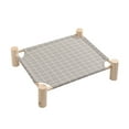 thumbnail image 1 of RKZDSR Wooden Suspended Dog Bed - Elevated Cold Bed for Dogs, Detachable Portable Indoor/Outdoor Pet Bed - Suitable for Cats and Small Dogs, 1 of 7