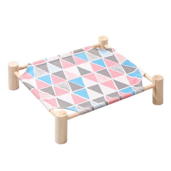 RKZDSR Wooden Suspended Dog Bed - Elevated Cold Bed for Dogs, Detachable Portable Indoor/Outdoor Pet Bed - Suitable for Cats and Small Dogs