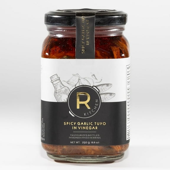 RKitchen Spicy Garlic Tuyo in Vinegar, Sundried Herring, 250g Jar