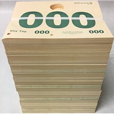 1000 Automotive Service Dispatch Tags - Red Green Mirror Hang Tags 000-999 With Key Tags & Claim Checks