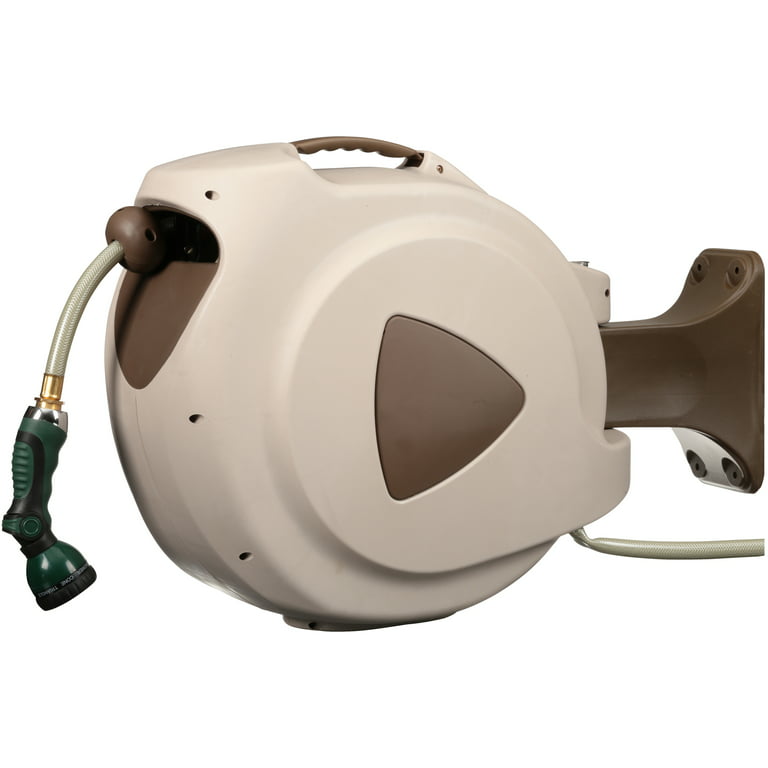 Gymax Retractable Hose Reel Wall Mounted 1/2'' 65ft Any Length