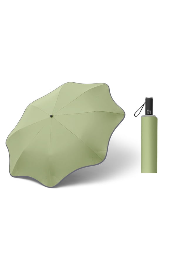 8-Rib Automatic Inverted Umbrella - Windproof Reflective Travel Umbrella with UV Protection, One-Button Open/Close