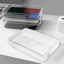 RLATCR Clear Plastic Storage Bins with Latching Lids File Box Stackable Storage Containers