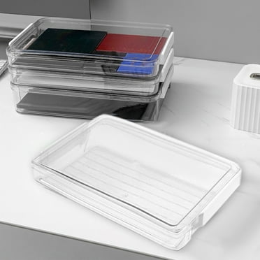 RLATCR Clear Plastic Storage Bins with Latching Lids File Box Stackable Storage Containers