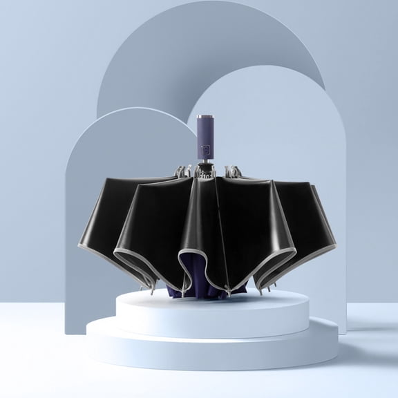 RLATCR Windproof Travel Umbrella - Compact Double Vented Folding Umbrella Auto Open and Close Button