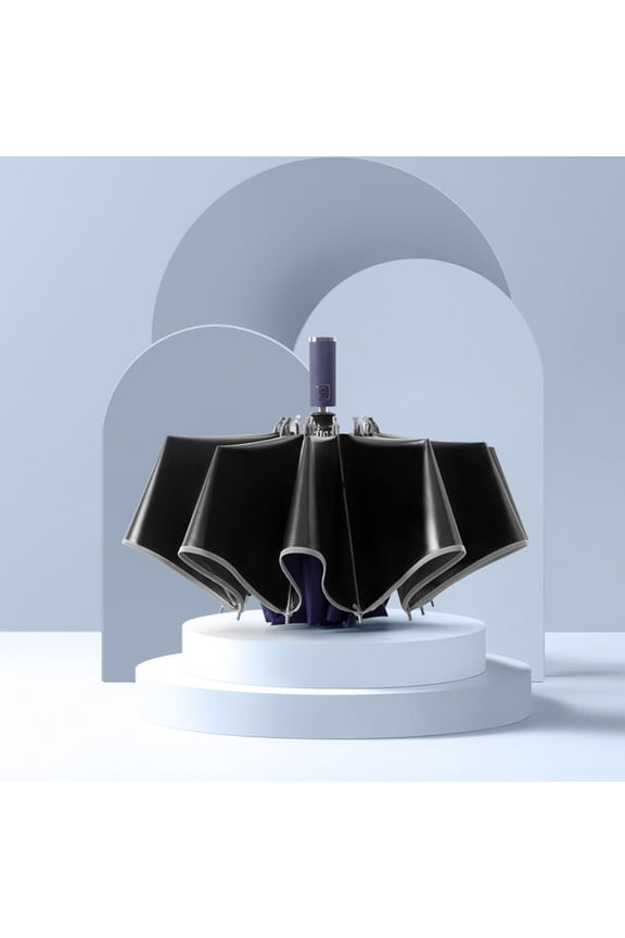 Windproof Travel Umbrella - Compact Double Vented Folding Umbrella Auto Open and Close Button