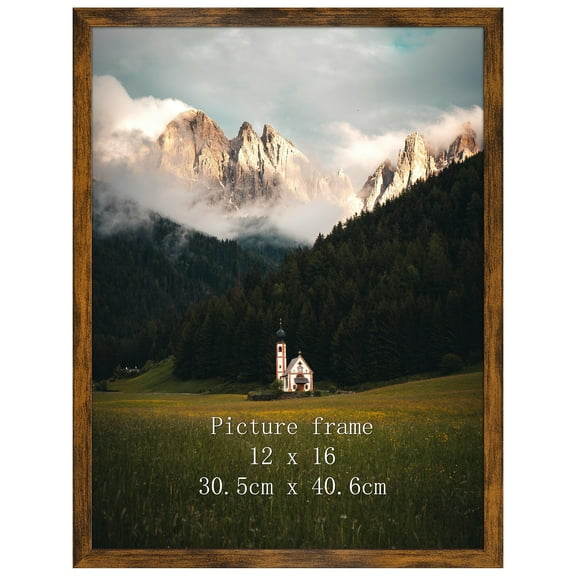 RLAVBL 12x16 Classic Home Gallery Picture Frame, Brown