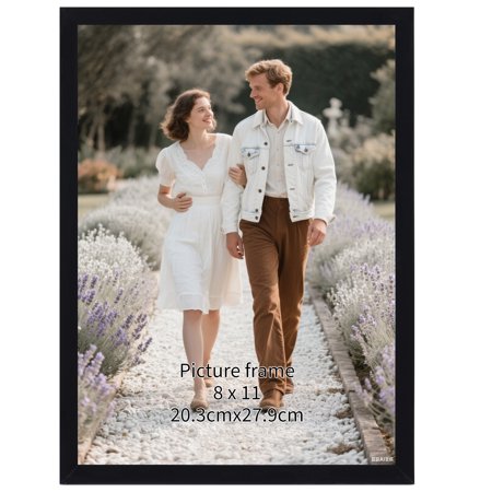 RLAVBL 8x11 Classic Home Gallery Picture Frame, Black