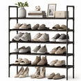 thumbnail image 1 of RLBOFLSOT 5-Tier Stackable Shoe Rack, 29.9" Metal Shoe Organizer for Closet, Entryway, Dorm, Garage, Black, 1 of 7