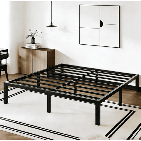 RLDVAY 14 inch Queen Bed Frame,Easy Assembly,Heavy Duty Metal Platform,Noise-free,No Box Spring Needed
