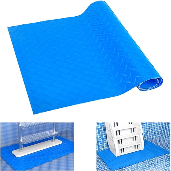 RLESO 16"; x 36"; Pool Ladder Mat-Large Swimming Pool Step Mat with Non-Slip Texture-Protective Ladder Pad for Above Ground Pools Liner and Stairs (Willow)