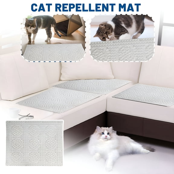RLESO 2 Pack Cat Deterrent Outdoor/Indoor Scat Mat Pet Deterrent Training Mats Keep Cats/Dogs Away Plastic Mats with Spikes 16 X 13 Inches