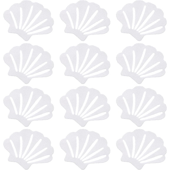 RLESO 2026 New 12Pcs Bathtub Non Slip Stickers,Cute Shell Design Shower Mat,Strong Grip for Safety Easy to Install and Clean Bathtub Mat Non Slip