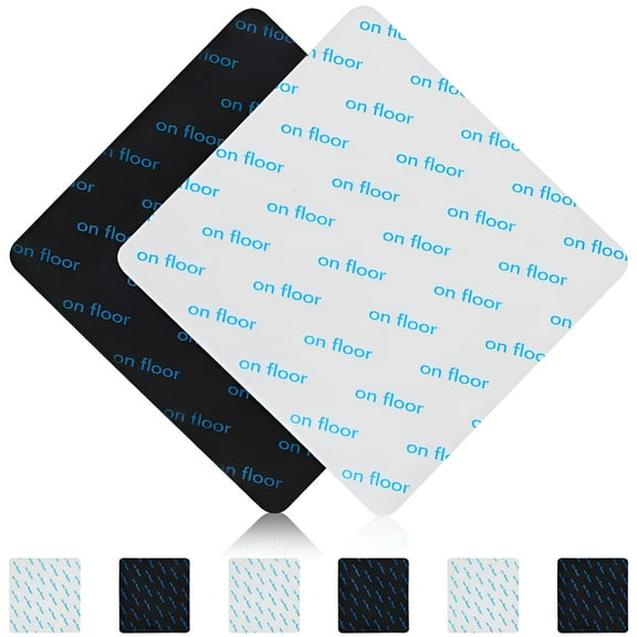 RLESO 2026 New 8 Pcs White Rug Carpet Stickers Nonskid Pads Under Tape for Area Rugs Over Hardwood Non-Slip for Rug,Carpet,Floor,Home