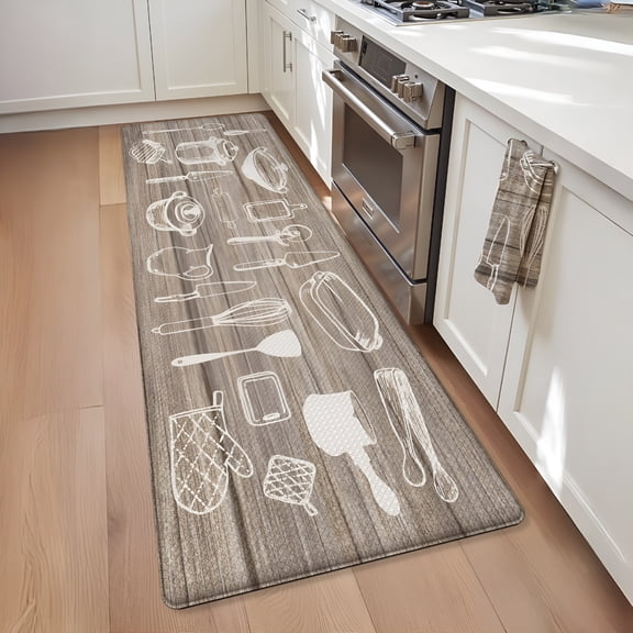 RLESO 2026 New Anti Fatigue Kitchen Mat,Ergonomic Cushioned & Waterproof,Extra Thick Non-Slip Backing,Antifatigue Kitchen Mats for Floor Easy Care Persian Design 24"X59" Kitchen Mats for Floor