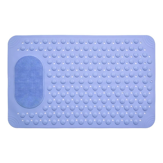 RLESO 2026 New Bath Mats for Bathroom Floor,Shower Rug for in Front of Bathtub,Thin Under Door Bathroom Rug,Non Slip Kitchen Mat,Bathroom Decor (Blue)