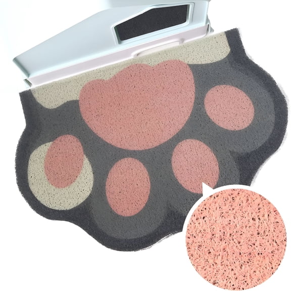 RLESO 2026 New Cute Cat Litter Trapping Mat 24X16, Traps Mess From Litter Box and Pet Food Bowl, Soft on Kitty Paws, Easy Clean, Anti Slip, Pet Accessories, Door Floor Mats