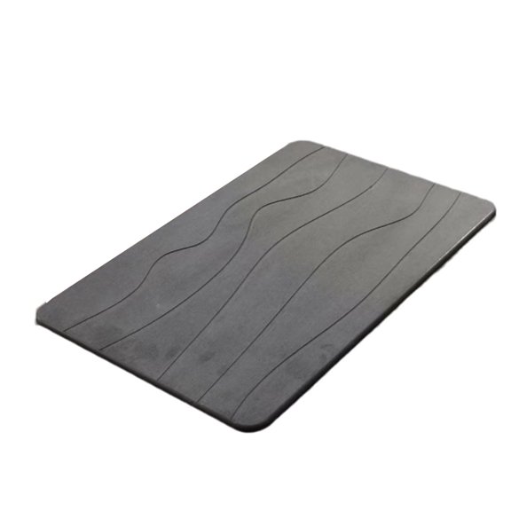 RLESO 2026 New Diatomaceous Earth Bath Mat, Deep Gray Stone Bath Mat for Bathroom, Absorbent Bath Stone Mat