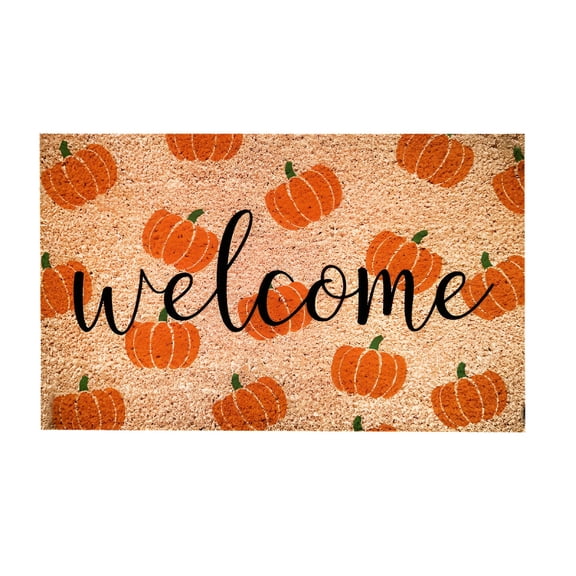 RLESO 2026 New Fall Door Mat,Hello-Pumpkin-Welcome-Doormat for Fall-Outdoor-Entrance - Coir-Front-Door-Mat with Non-Slip Backing Fall-Holiday-Door-Mat,E(24 * 16Inch)