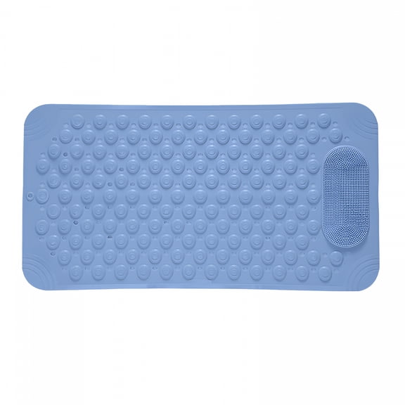 RLESO 2026 New Foot Scrubber Shower Mat with Pumice Feet Scrub Stone Bathtub Mat with Antislip Suction Cups&Drain Holes Non Slip Bath Mat with A Pumice Stone for Feet Massage Dorm Room Essentials