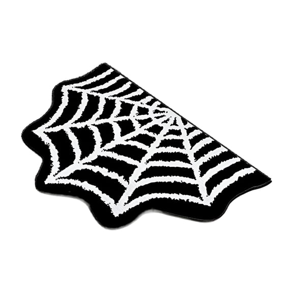 RLESO 2026 New Gothic Halloween Rug with Spider Web,Pumpkin&GhostPlush Non-Slip Indoor/Outdoor Mat,Washable Gothic Cute Bathroom,Kitchen Or Entryway Carpet,Throw Area Rug for Front Door&Porch Dcor