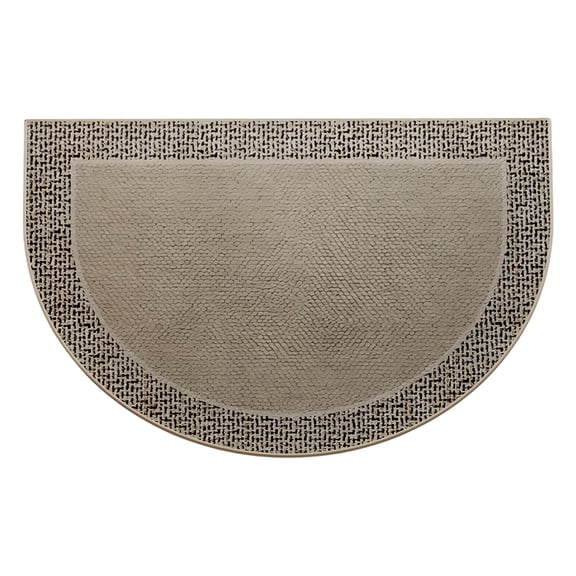 RLESO 2026 New Half Round Door Mat,Semi Circle Bathroom Floor Rug,Bohemian Non-Slip Welcome Entrance Way Absorbent Bath Mat,Microfiber Tufted Indoor Rug for Kitchen Living Room Half Circle Rug