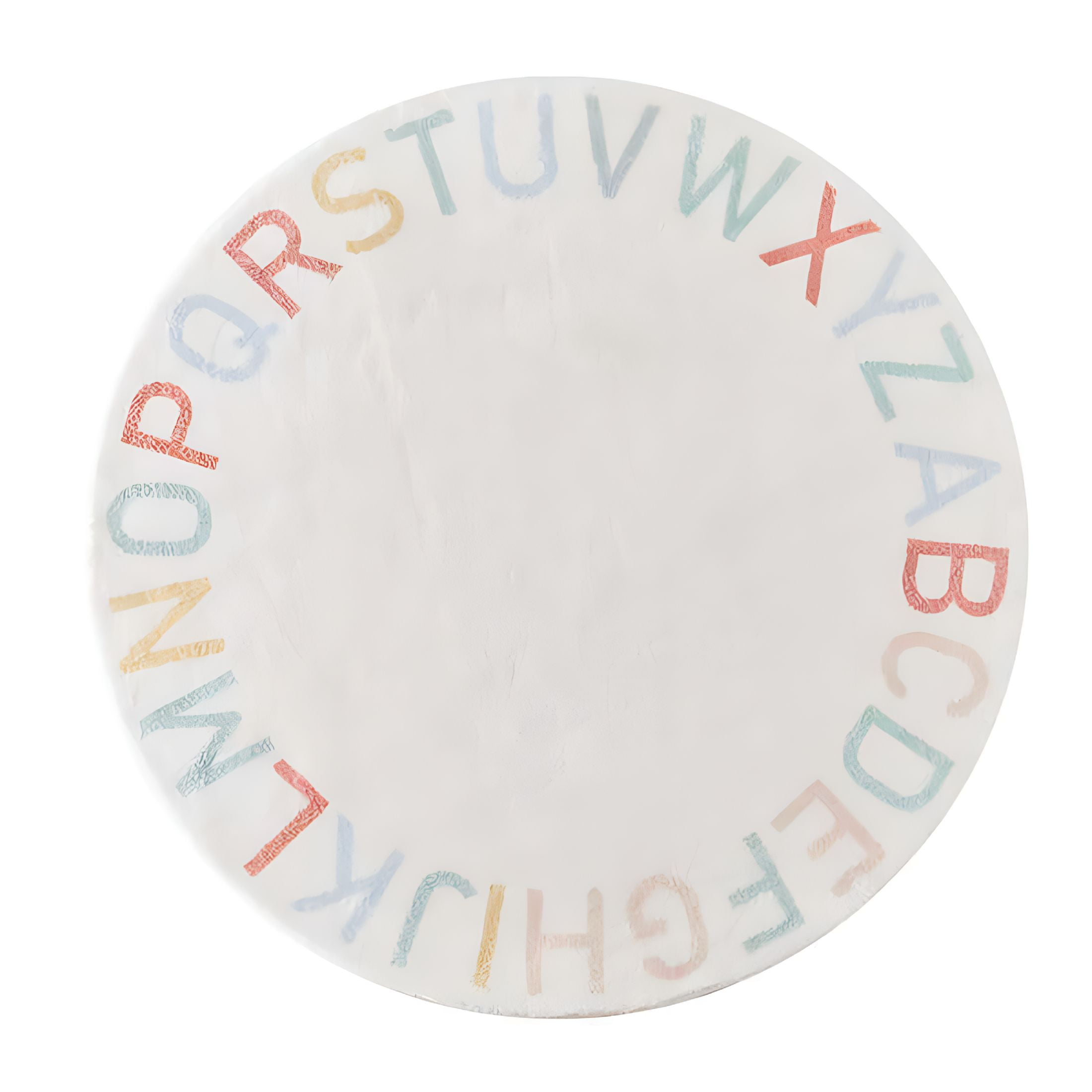 RLESO 2026 New Home Indoor Carpet Kids Room Rug Baby Play Area Playroom Rug 26 Alphabet Classroom Learning Mat Soft Non Slip Bedroom Decor Rug for Baby Boys and Girls Cotton Round